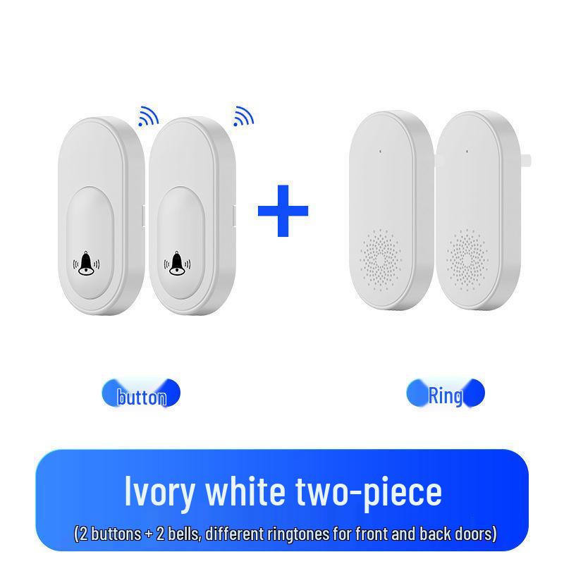 Long-Range Wireless Doorbell with Loud Volume, Ideal for Elderly Care and Remote Control, One-to-One or One-to-Two Connection