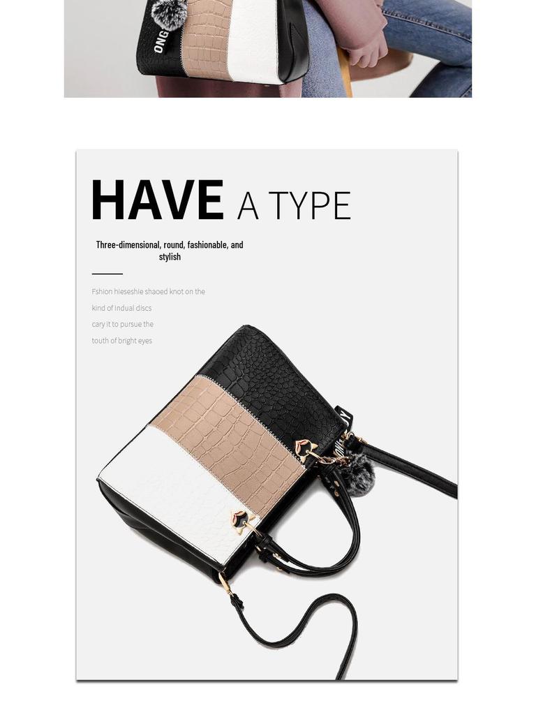 2025 Women's Large Capacity Stone Pattern Handbag: Korean Style Crossbody