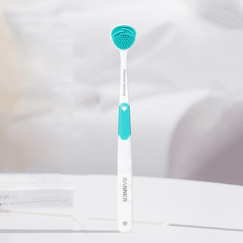 

Oral Care Toothbrush Mouth Fresh Breath Scraping Dual Uses Tongue Scraper Cleaners Reusable Oral Health Cleaning Brush Hygiene