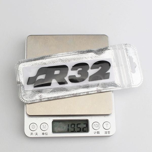 1Pcs Auto Styling Metall R32 Logo Aufkleber Emblem Hinten Stamm Abzeichen Logo Auto Körper Aufkleber Für Bora Golf
