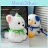 Cute Fox Scarf Seagull Cartoon Animal Plush Doll Pendant For Bag Decoration