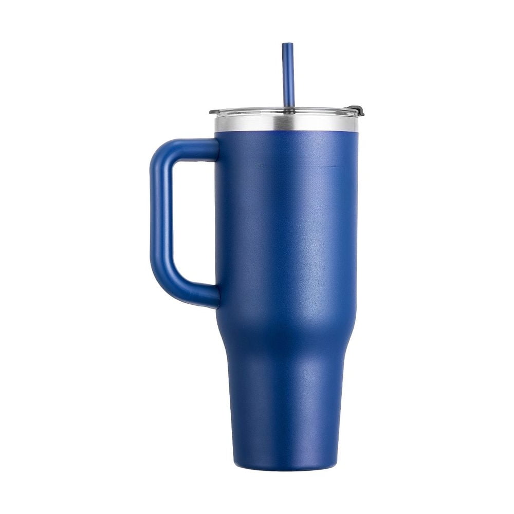 

40 oz Insulated Water Bottle Stainless Steel Coffee Cup Handheld Blue United States