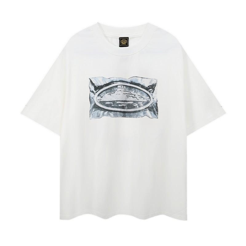 Series T-shirt short-sleeved letter logo printed crew neck half-sleeved top bottoming shirt ins tide