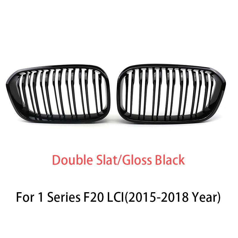 Front Bumper Racing Radiator Mesh Grill For BMW 1 Series F20 F21 Facelift 2015- Gloss Matte Black