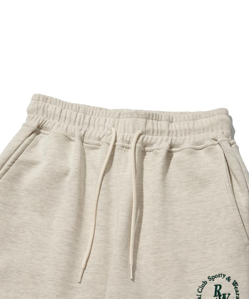 RAW LAB Circle Raw Embroidered Jogger Pants (Oatmeal)