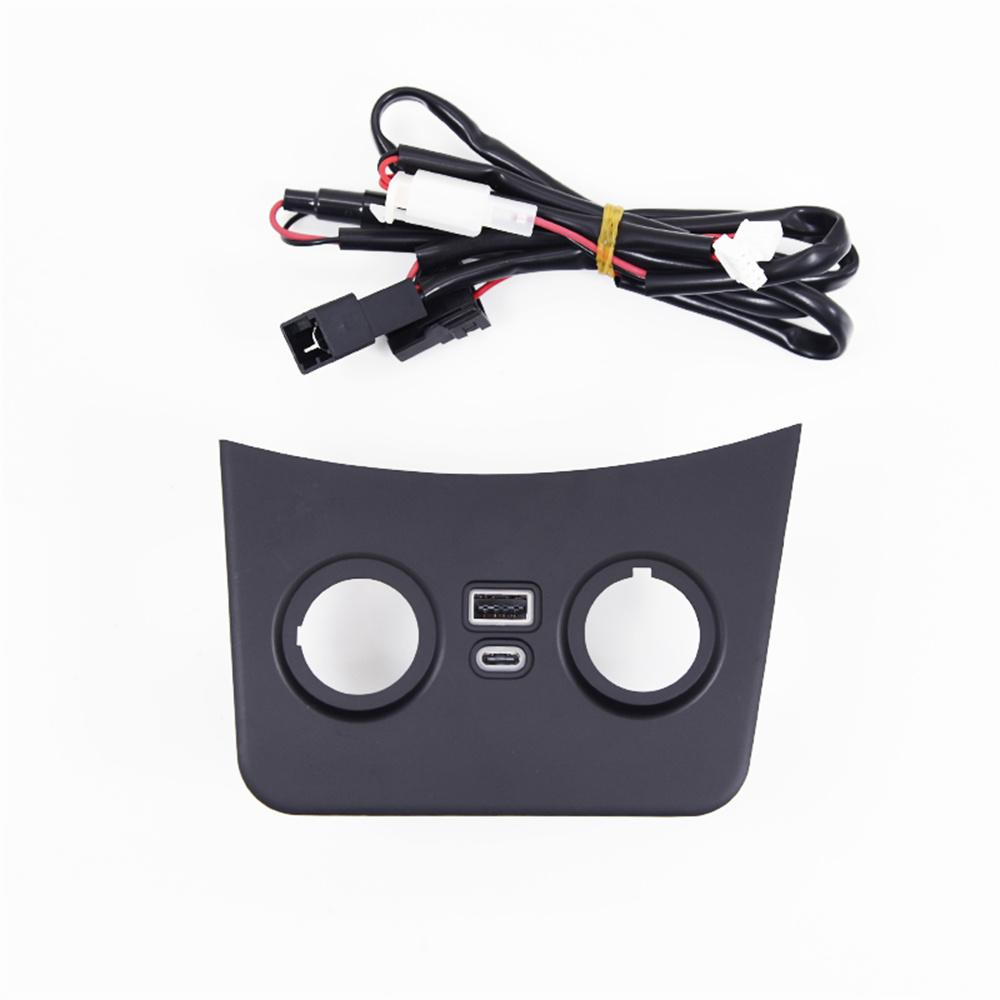 Car Charger Type-C+QC3.0 Fast Charging Socket Cover For Hyundai Verna 2010-2016