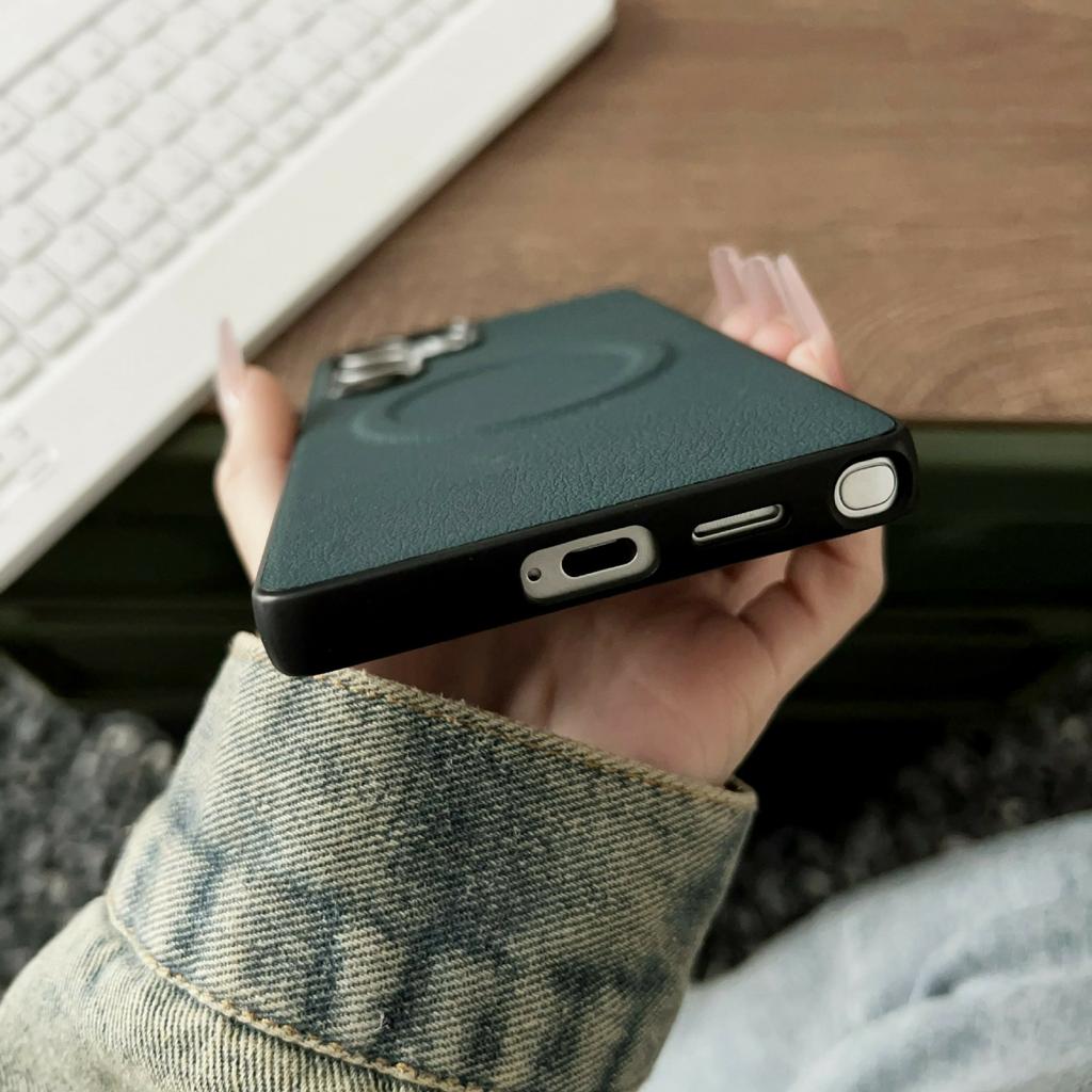 For Samsung Galaxy S26 Ultra Magnetic Case PU Leather + TPU Phone Back Cover