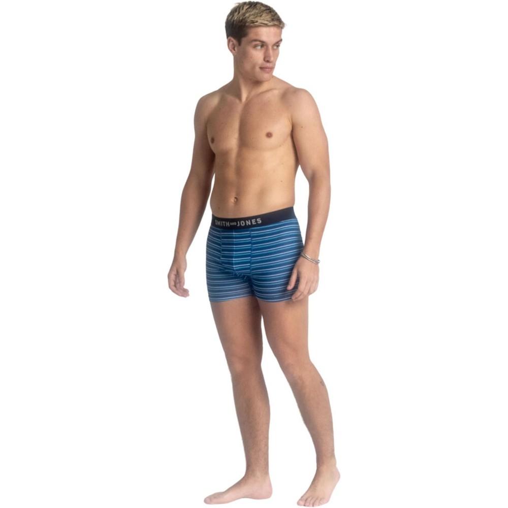 Smith & Jones Mens Lathan Assorted Designs Boxer Shorts (Pack of 5)