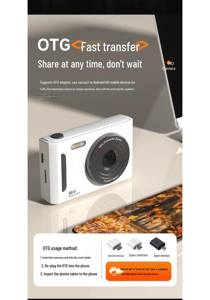 M26 Campus 5K HD Portable Student Camera - Children's Day Gift