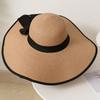 Women's Oversize Brim Straw Hat Women's Summer Sun Block Big Brim Hat Seaside Bow Beach Hat Suitable For Sun Protection