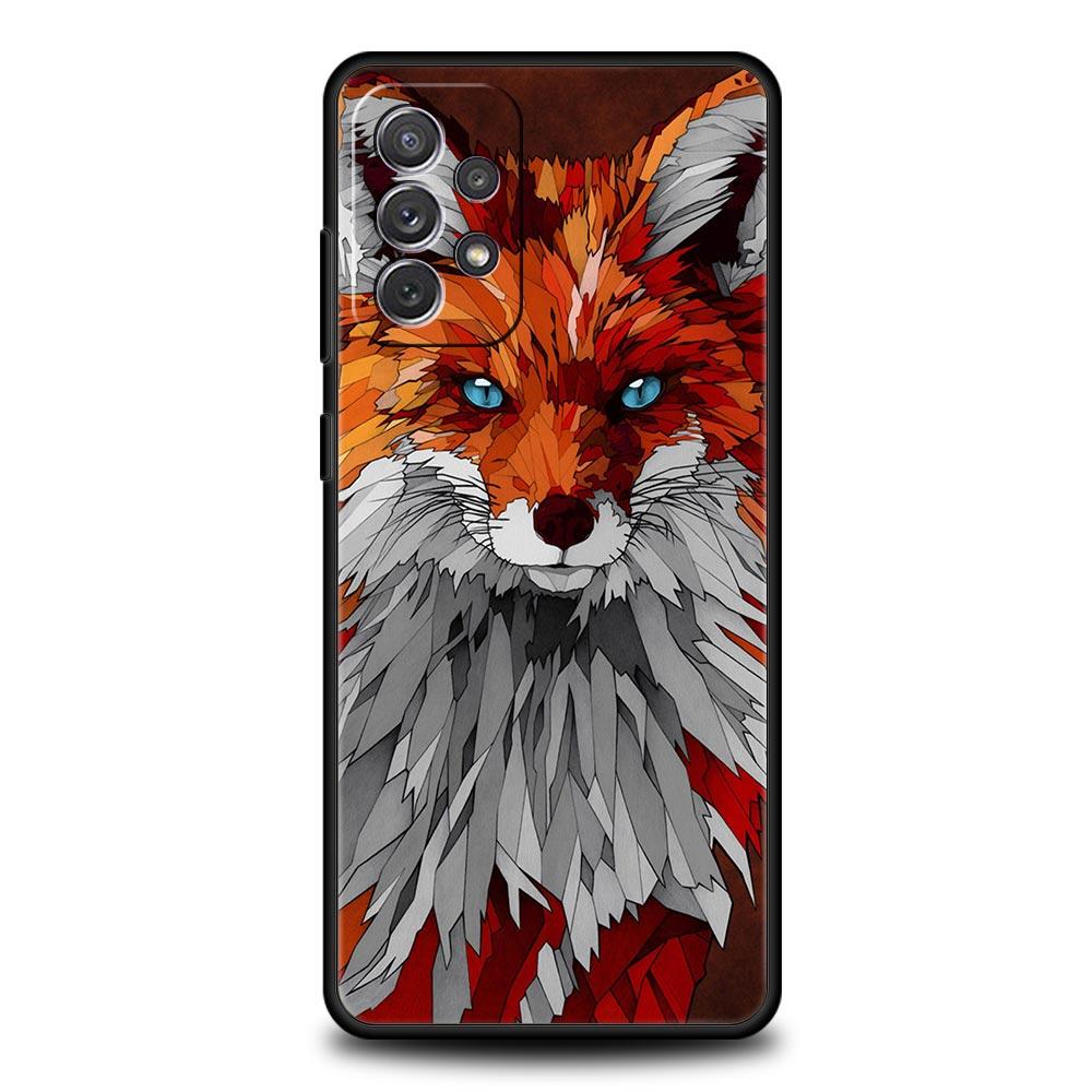 Cute Cartoon Animal Fox Phone Case For Samsung Galaxy A13 A52 A33 5G A53 A73 A23 A03s A21s A51 A71 A31 A11 A41 M21 M31 A01 Cover