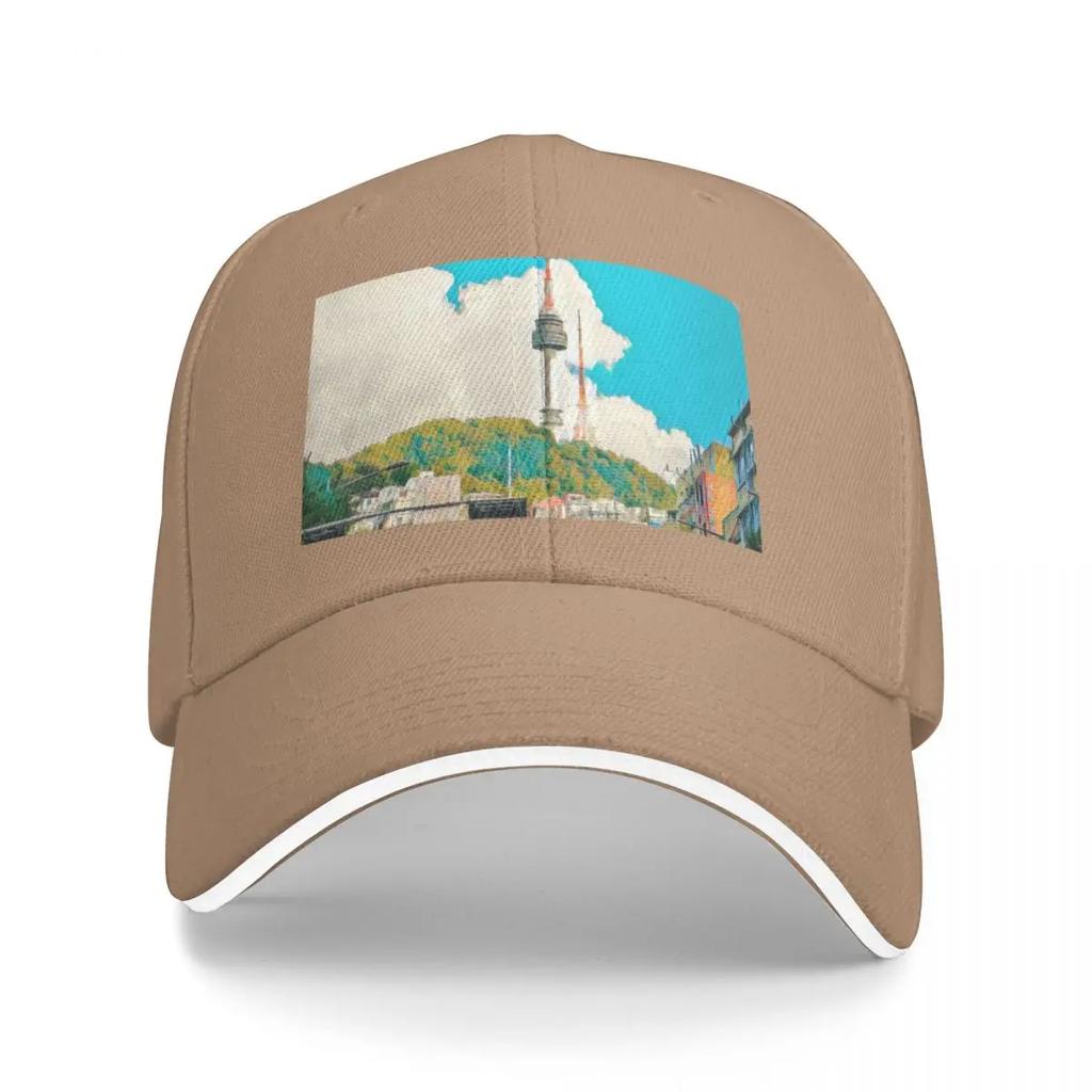 Seoul City Streets Baseball Cap Vintage Fishing Hat Beach Hat Black For Women  Unisexs
