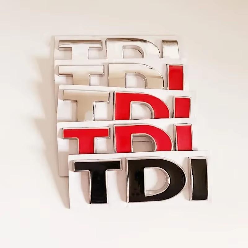 VEMZG1 3D Metal Letters For Car Stickers TDI Letters VW Golf 4 5 6 7 JETTA PASSAT MK2 MK4 MK5 MK6 MK7 TDI Emblem Logo Badge Accessories
