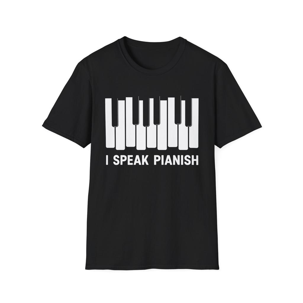 Maglietta "Parlo Pianistico", Maglietta per Pianista, Maglietta da Pianista, Top Musica Classica