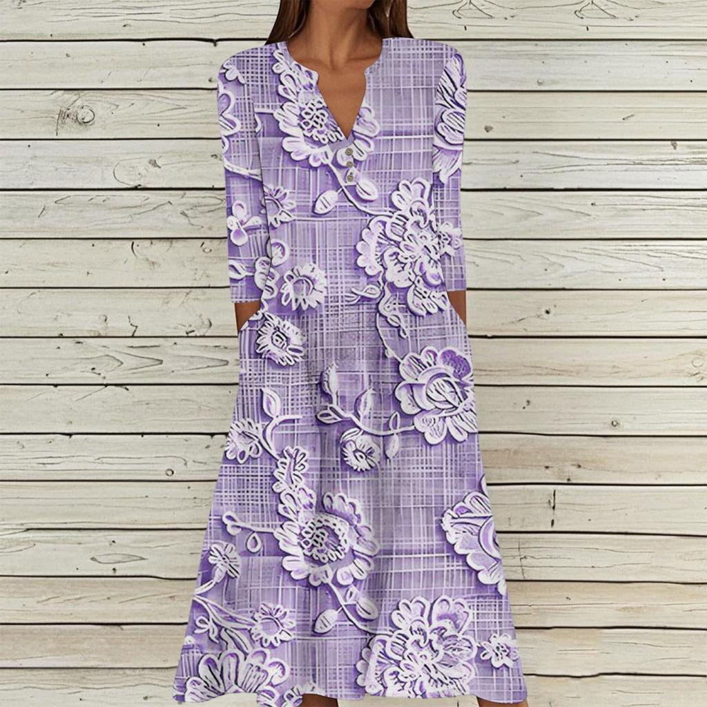 Women's Casual And Fashionable Round-neck  Sleeveless  Mid Length Dress