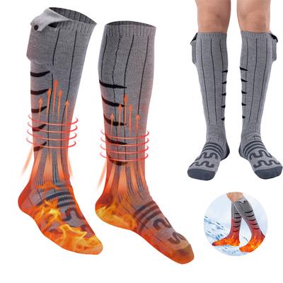 Winter Heizsocken Kälteschutz Elektrisch Beheizte Socken Herren Thermisch Beheizter Fußwärmer Schnelle Heizung für Outdoor Camping Ski Sport