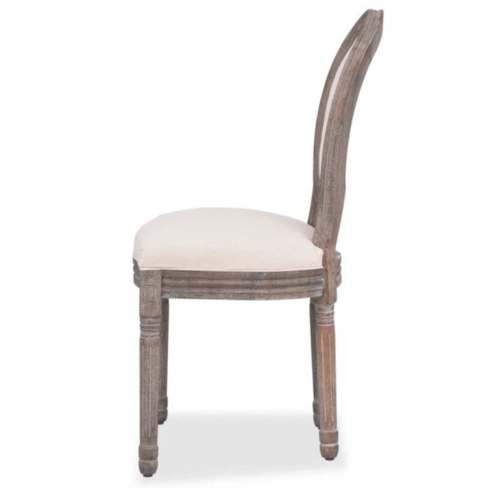VidaXL 2x Chaise de Salle à Manger Lin Chaise à Manger Chaise de Cuisine 244087