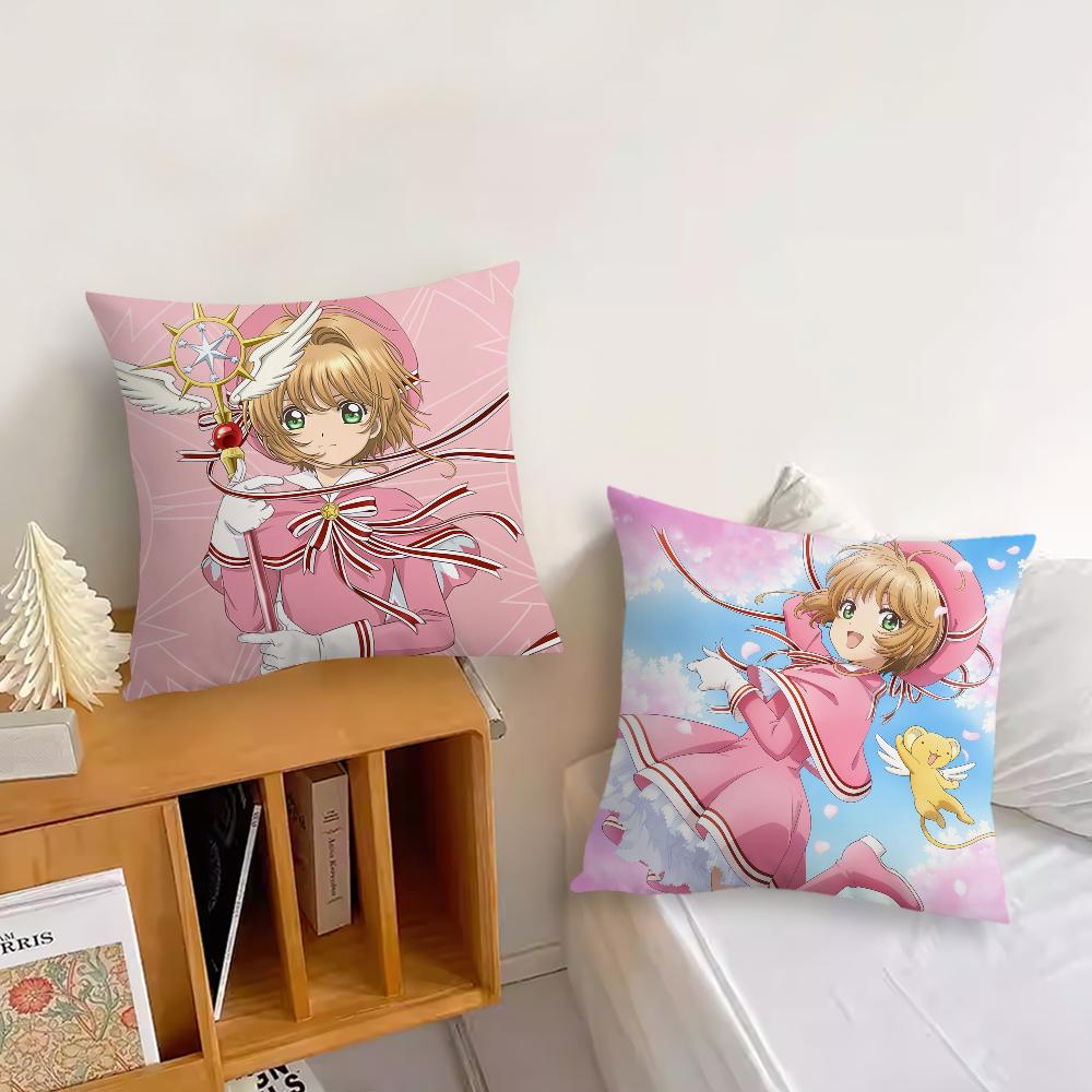 Clasic Comic C-Cardcaptor Sakura Cushion Cover Living Room Headboard Bedroom Office Cushion Cushion Sofa Nap Time Pillow Case