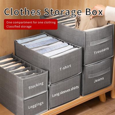 Cajas de almacenamiento para pantalones vaqueros, organizador de armario, divisores de guardarropa, organizadores de cajones, caja de almacenamiento de ropa interior plegable, 7/9 rejillas