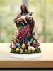 1pcs Bohemian style Easter Jesus and Lamb tabletop decoration, perfect for office desks, cafes, and bedrooms