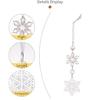 Holiday Snowflake Hanging Set of 4 Multipurpose Christmas Decoration Accessory Portable for Window Door and Wall