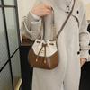 Niche Design Splicing Handbag Bag Women's New Fashion Trend Bucket Bag High-end Single Shoulder Messenger Bag