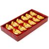 12 peças de artesanato de metal de mascote Feng Shui Auspicioso Lucky Money Lingote de ouro para falsificar algo antigo Acer Home Decor