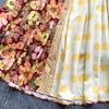 Summer Elegant Midi Patchwork Dress for Women Lapel 3/4 Sleeve Wave Point Breasted Female Design Vestidos New In 2024 Chic