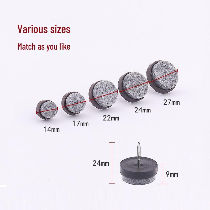 Nylon Anti-Slip Furniture Leveling Feet with Felt Pads