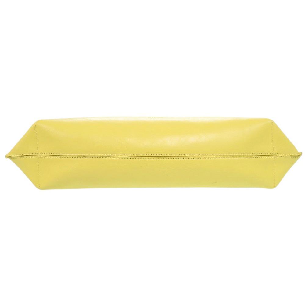 Used AUTHENTIC JIL SANDER Shoulder Bag Yellow Leather