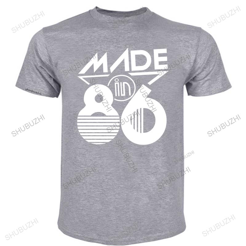 

Mens Made In 1986 T Shirt 30th Birthday Gift 86 Retro Mens Short Sleeve Oneck Tshirts Summer Stree Twear male teeshirt 4XL