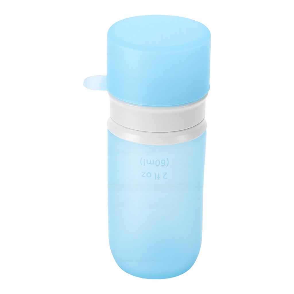 Sunscreen Applicator Silicone Refillable Roller Ball Dispenser for Sunscreens Lotions Blue