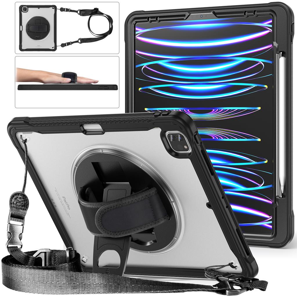 Case For iPad Pro 11 12.9 13 - Heavy Duty Shockproof Cover iPad Air 4 Air5 10.9"10th 11th Funda+Shoulder Strap Case