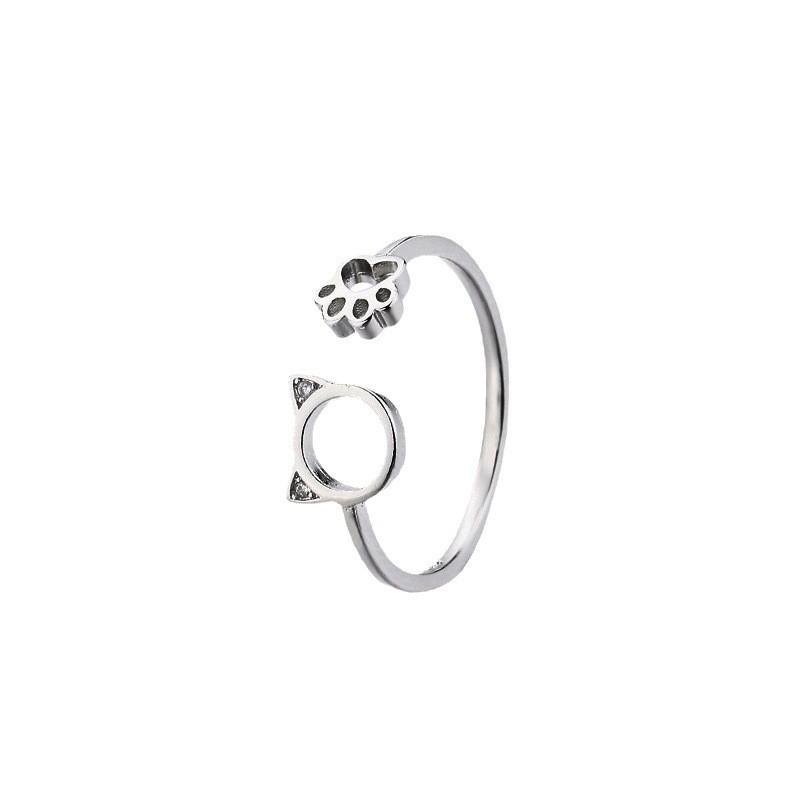 Cat Claw Charming Ring Delicate And Alluring Cute And Sweet Copper Material Adjustable Opening Design Animalzodiac