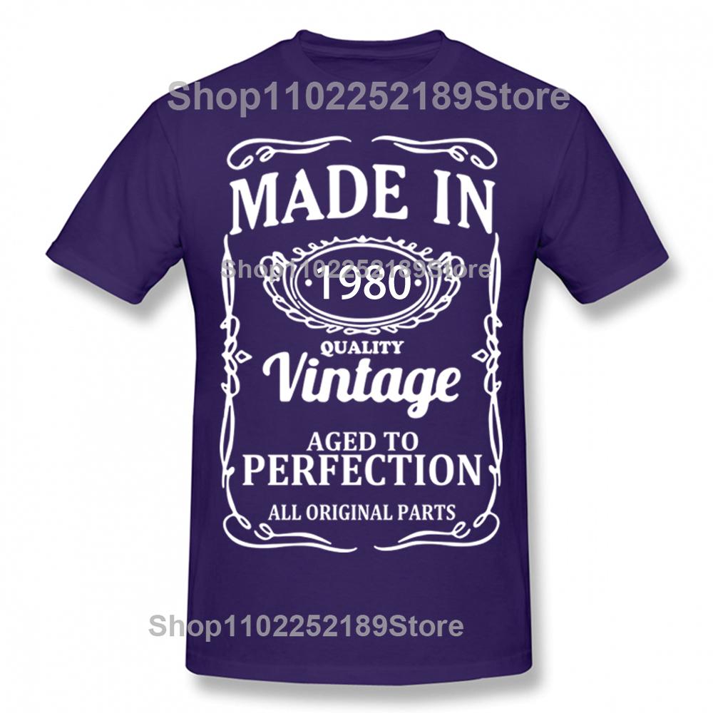 Novelty Awesome Made In 1980 Vintage T Shirts Graphic Streetwear Short Sleeve Birthday Gifts Father Dad T-shirt Mens Clothing