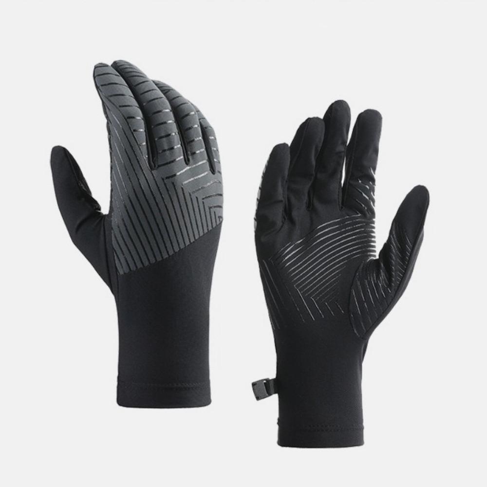 

Перчатки из ледяного шелка с сенсорным экраном, высокоэластичные, для езды, вождения, варежки для вождения, велоспорт, вождение Men-L чёрный