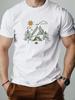 Men's Summer 100% Cotton Camping Tent Adventure Printed Round Neck Short Sleeve Breathable Casual Daily Sports Street T-shirt