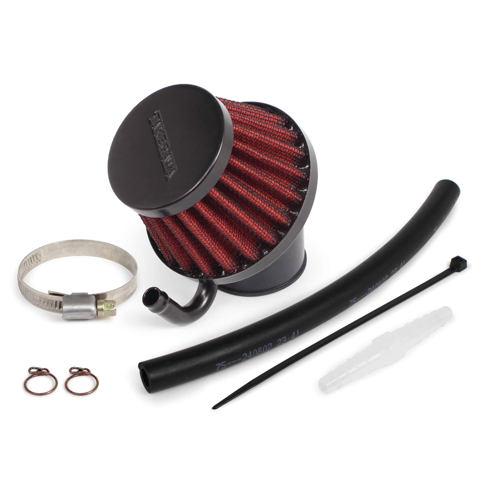 

Special Parts Takegawa Air Filter Kit (Red Element) for Super Cub 50 (FI) (AA04/AA09) and Cross Cub 50 (AA06) with S-Stage Bore Up Kit installed. Part