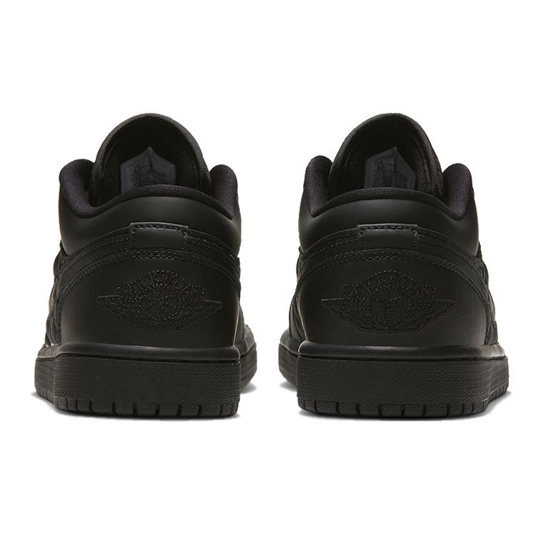 Air Jordan 1 Low Triple Black Quilted Women Sneakers DB6480-001