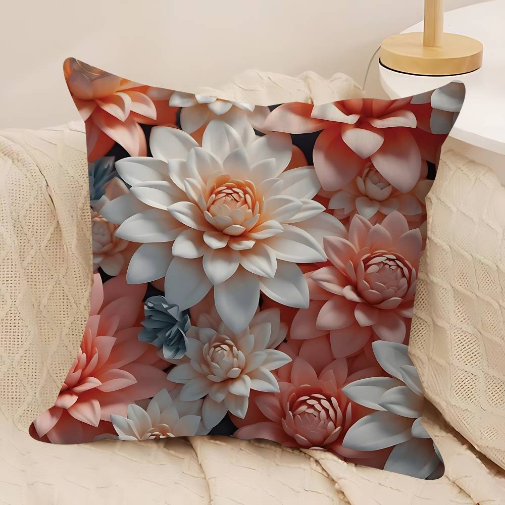 

Art FLOWER MARKET Cushion Cover Car Throw Pillow Case For Sofa Car Christmas Gift 40x40cm 45x45cm 12x12Inch