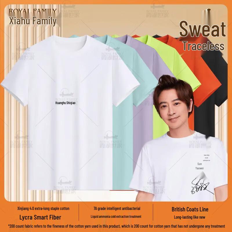 

Men s Sweat-Free 200-Thread Count Round Neck T-Shirt M