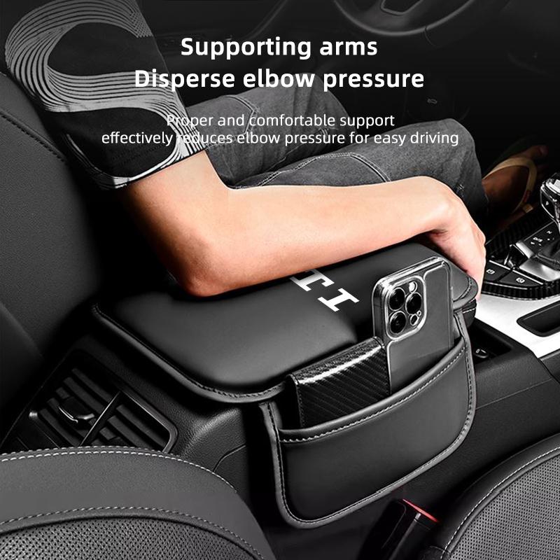 2026 Hot For Volkswagen VW Car Central Armrest Pad Center Console Arm Rest Storage Pocket For VW GTI Atlas Jetta Touareg Variant