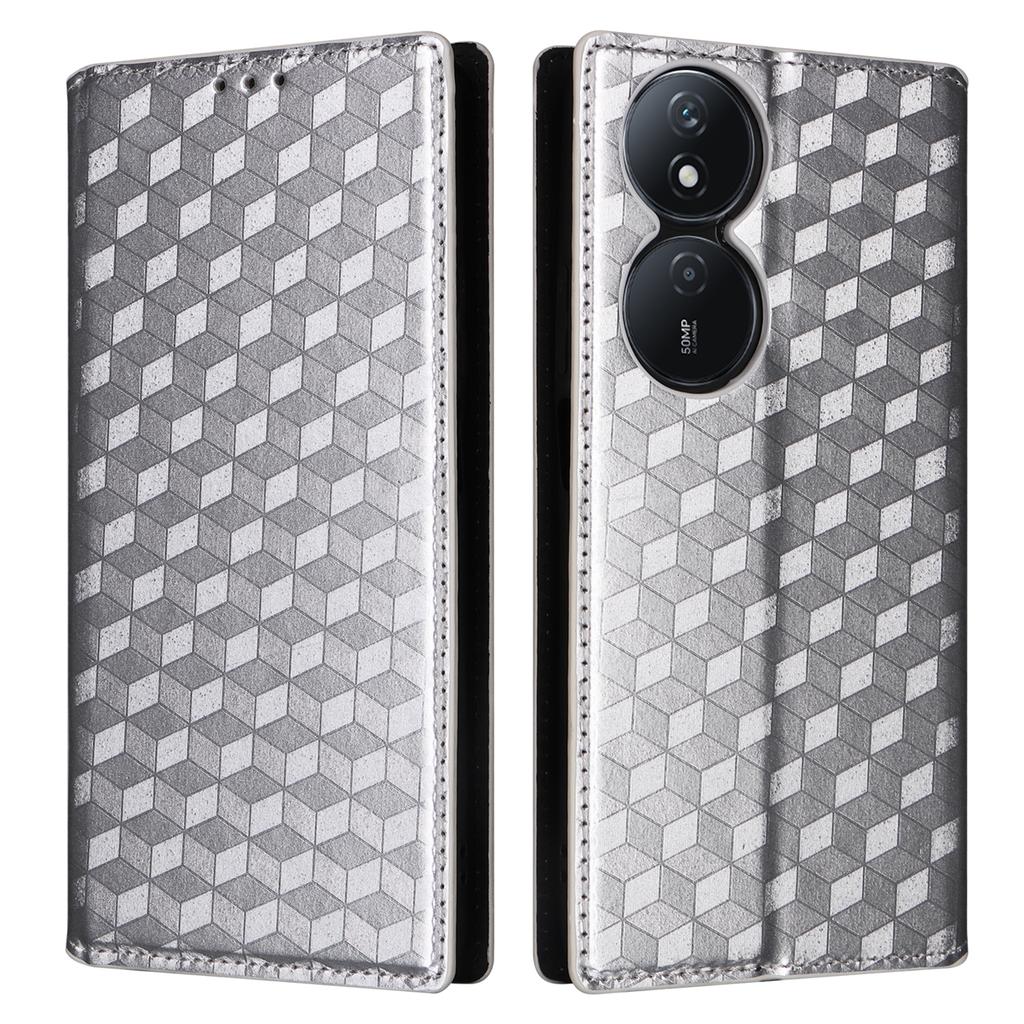 For Honor X7b 4G/X7b 5G/90 Smart/Play 50 Plus 5G/Play 8T 5G Case Rhombus Pattern Automatic Closing Protective Cover