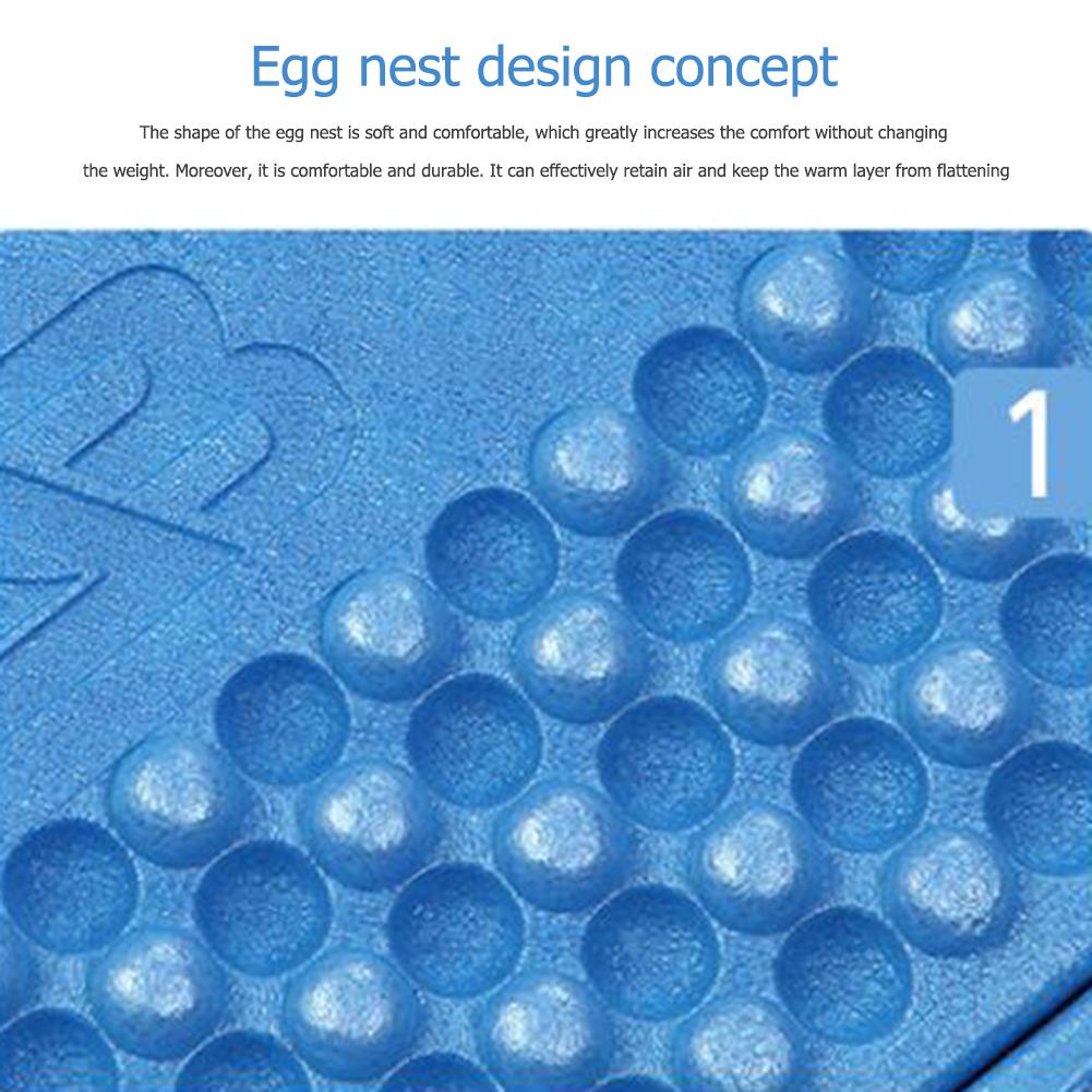 Outdoor Camping Mat Cushion Folding Portable Picnic Seat Pad (Blue Black)