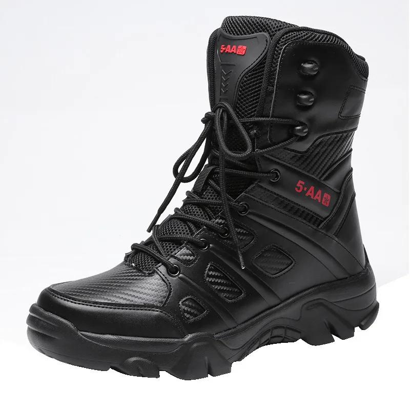 Mode Herrenstiefel Plattform Wüstenstiefel Herren warm Rutschfest Wanderschuhe 2024 Neu Arbeitssicherheit Herrenschuh Knöchel Herrenstiefel bota masculina