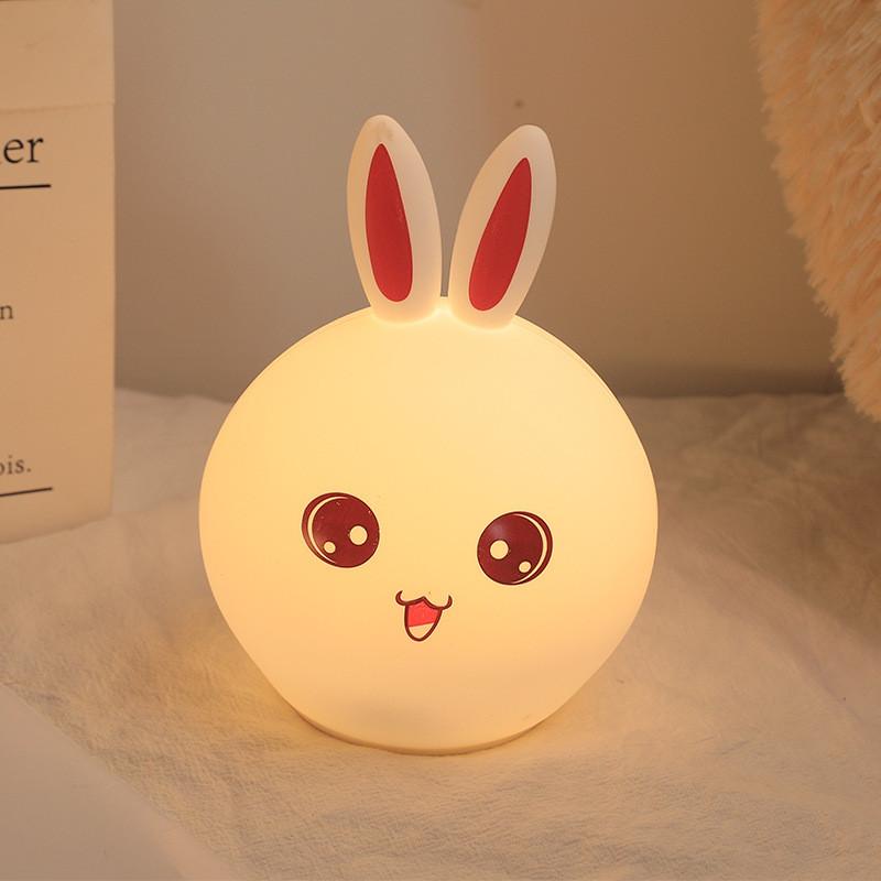 Cat Dinosaur Unicorn Silicone Night Light Mushroom Dog Lamp Kids Room Decor Gift