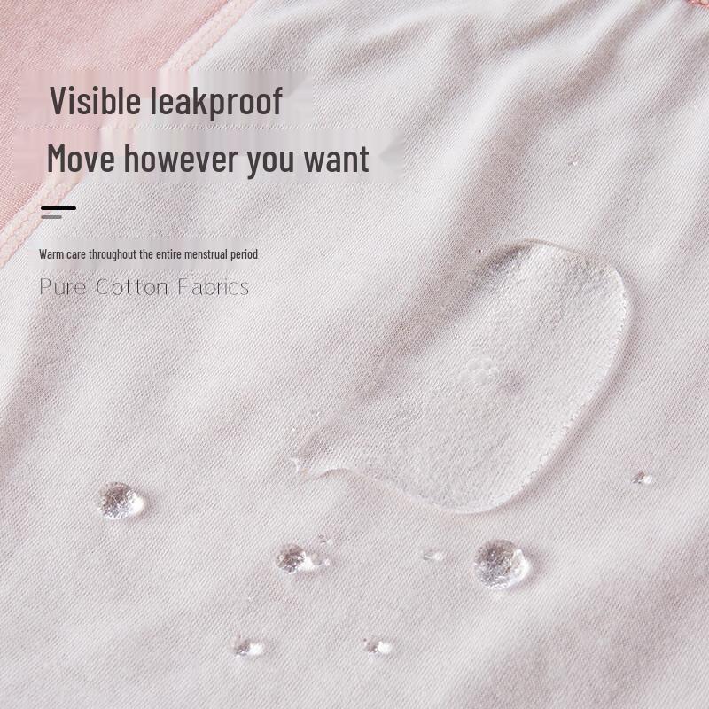 LANGSHA Women's Pure Cotton Leak-Proof Period Underwear 4-Pack