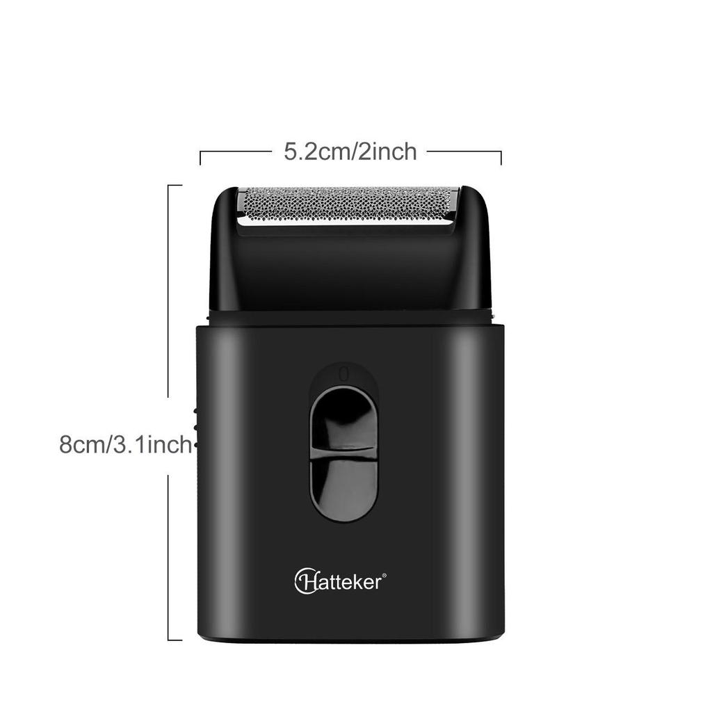 Hatteker Electric Razor for Men Rechargeable Shaver Waterproof Cordless Razor with Nose Hair Trimmer for Travelling Mini
