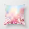 Peach Leather Velvet Fresh Pink Flower Pillowcase Home Sofa Pillow Cushion Cover Core-free