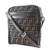 FENDI Zucca Shoulder Bag Brown canvas unisex Used